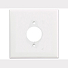 Mulberry, 86774, 2 Gang 1 Single Receptacle, Metal, White, Wall Plate