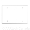 Mulberry, 86153, 3 Gang 3 Blank, Metal, White, Wall Plate