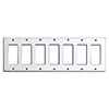 Mulberry, 86407, 7 Gang 7 Decora/GFI, Metal, White, Wall Plate