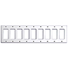 Mulberry, 86409, 9 Gang 9 Decora/GFI, Metal, White, Wall Plate