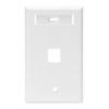 Leviton, QuickPort&reg; Single Gang 1-Port Wallplate, 42080-1WS