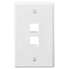 Leviton, QuickPort&reg; Single Gang 2-Port Wallplate, 41080-2WP