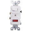 Leviton, 5226-W, Traditional Style Single-Pole / Neon Pilot AC Combination Switch