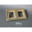 Wiremold, 827C, 2-Gang Brass Carpet flange