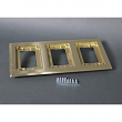 Wiremold, 837C, 3-Gang Brass Carpet flange