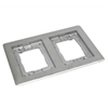 Wiremold, 828TCAL, 2-Gang Brushed Aluminum Combination Carpet and Tile Flange