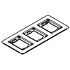 Wiremold, 838TCAL, 3-Gang Brushed Aluminum Combination Carpet and Tile Flange