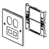 Wiremold, V4047BF, 2-Gang Overlapping Cover Duplex & Modular Furniture Cover Plates