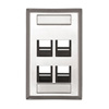 Leviton, Angled QuickPort&reg Wallplate, 43081-1L4