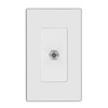 Leviton, 1-Gang Plastic Adapter CATV Jack, 80381-W