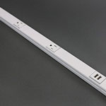 Wiremold, Plugmold 2000 Series, 5 ft. USB Multi-Outlet Strip, WH20GB506TRUSB