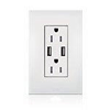 Lutron, Decora, USB Outlet, CAR-15-UBTR-WH