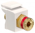 Leviton, QuickPort&reg; Binding Post Snap-In Adapter, 40833-BTR