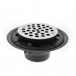 Jones Stephens, D50001, 4" Shower Drain/Floor Drain w/ Stainless Steel Round Strainer PVC, M78291
