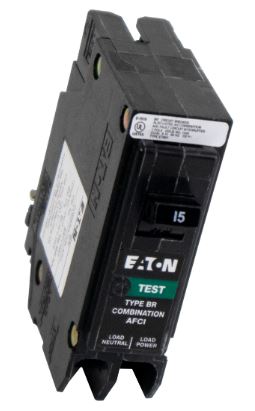 Cutler Hammer BRP115AF Breaker, 15A, 1P, 120/240V, 10 kAIC, Type BR Combo AFCI , M78305