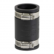EVERFlOW, 4823, 1-1/4", Black Flexible Pvc Rubber Coupling with Stainless Steel Clamps, M78447