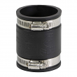 EVERFLOW, 4825 , 2" Black Flexible Pvc Rubber Coupling with Stainless Steel Clamps, M78449