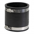 EVERFLOW, 4826 , 3" Black Flexible Pvc Rubber Coupling with Stainless Steel Clamps, M78450