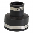 EVERFLOW,4831 ,3 X 1-1/2" Black Flexible Pvc Rubber Coupling with Stainless Steel Clamps, M78455