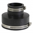 EVERFLOW, 4835 , 4 x 2" Black Flexible Pvc Rubber Coupling with Stainless Steel Clamps, M78457