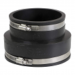 EVERFLOW, 4837 , 5 x 4" Black Flexible Pvc Rubber Coupling with Stainless Steel Clamps, M78459