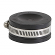 EVERFLOW, 1720 , 2" Black Flexible PVC Pipe Cap with Stainless Steel Clamps, M78464