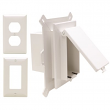 Arlington, DBVS1W , White Cover 1-Gang Vertical Low Profile-In Box Recessed Electrical Box for New Vinyl Siding Construction, M78479