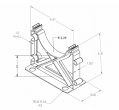 Prime Conduit PVC, Base Spacers, 4" Pipe Size, 2" Seperation, Schedule 40