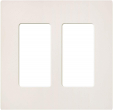 Lutron, SC-2-BW, Screwless Wallplate - 2 Gang - Brilliant White