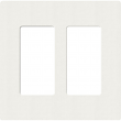 Lutron, SC-2-GL, Screwless Wallplate - 2 Gang - Glacial White