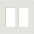 Lutron, SC-2-LG, Screwless Wallplate - 2 Gang - Lunary Grey
