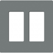 Lutron, SC-2-SL, Screwless Wallplate - 2 Gang - Slate