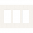 Lutron, SC-3-BW, Screwless Wallplate - 3 Gang - Brilliant White