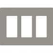 Lutron, SC-3-CS, Screwless Wallplate - 3 Gang - Cobblestone