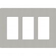 Lutron, SC-3-PB, Screwless Wallplate - 3 Gang - Pebble