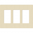 Lutron, SC-3-SD, Screwless Wallplate - 3 Gang - Sand