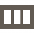 Lutron, SC-3-TF, Screwless Wallplate - 3 Gang - Truffle