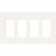 Lutron, SC-4-BW, Screwless Wallplate - 4 Gang - Brilliant White
