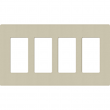Lutron, SC-4-CY, Screwless Wallplate - 4 Gang - Clay