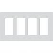 Lutron, SC-4-MI, Screwless Wallplate - 4 Gang - Mist