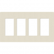 Lutron, SC-4-PM, Screwless Wallplate - 4 Gang - Pumice