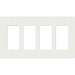 Lutron, SC-4-RW, Screwless Wallplate - 4 Gang - Architectural White