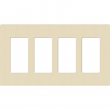 Lutron, SC-4-SD, Screwless Wallplate - 4 Gang - Sand