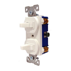 Cooper Wiring Devices, 276W-BOX, Dual 3-Way / 3-Way Toggle Switch