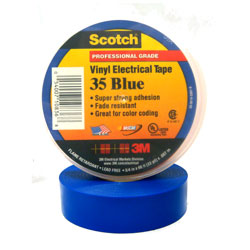 3M, Scotch&reg; Vinyl Electrical Color Coding Tape, 35-BLUE