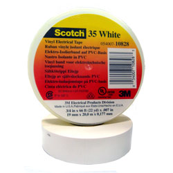 3M, Scotch® Vinyl Electrical Color Coding Tape, 35-White