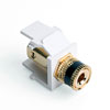 Leviton, QuickPort&reg; Binding Post Snap-In Adapter, 40833-BWE