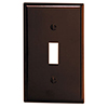Leviton, 85001, 1 Gang Toggle Switch, Brown, Wall Plate 
