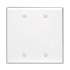 Cooper, 2137W-BOX, 2 Gang 2 Blank, White, Plastic, Wall Plate