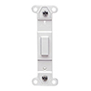 Leviton, 80700-W, Toggle Switch to Blank Insert, White, Plastic